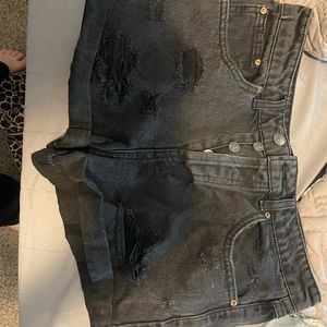 Forever 21 black jean shorts